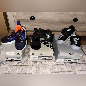 3 pair adidas shoes